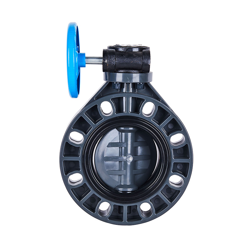 PVC-U D371X-10U wormwiel-vlinderklep DN40-1000 40A-1000A JIS-standaard