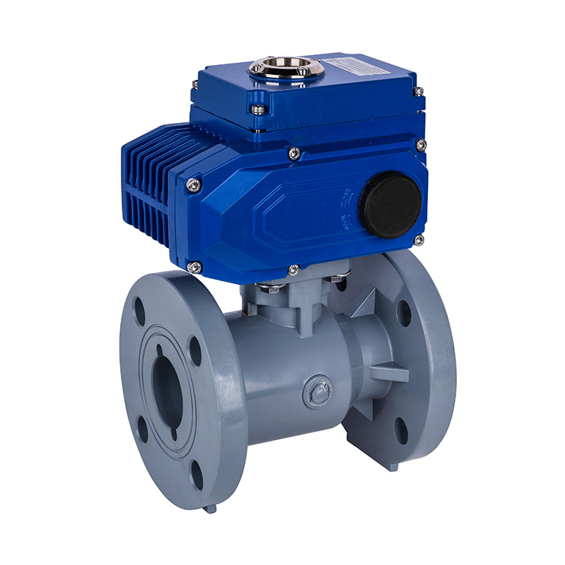 PVC-C D941F-10V elektrische flenskogelkraan DN15-300 1/2'-12' ANSI-standaard