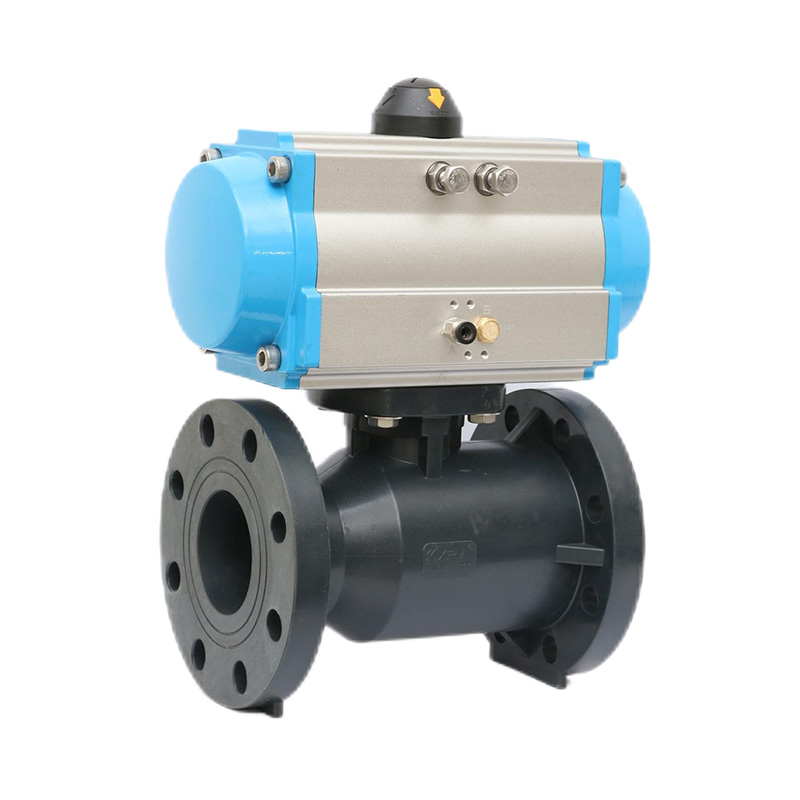 FRPP Q641F-10S pneumatische flenskogelklep DN20-300 20A-300A JIS standaard