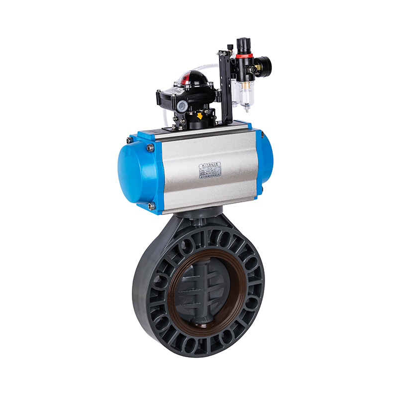 Pneumatische vlinderklep DN40-1000 40A-1000A JIS-norm PVC-U D671X-10V