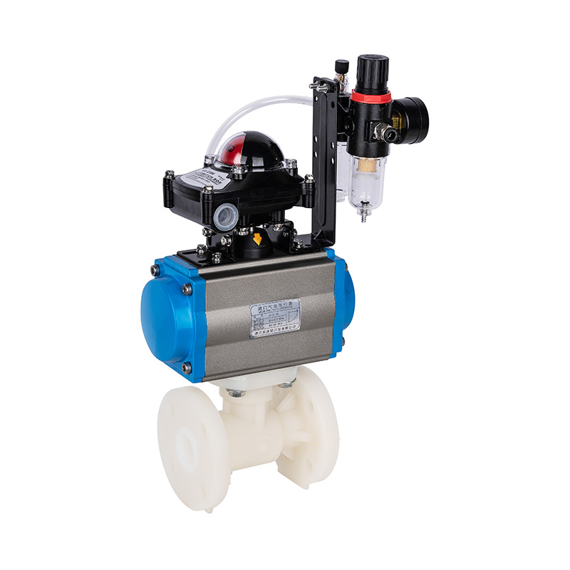 PVDF Q641F-10F pneumatische flenskogelklep DN20-300 20A-300A JIS standaard