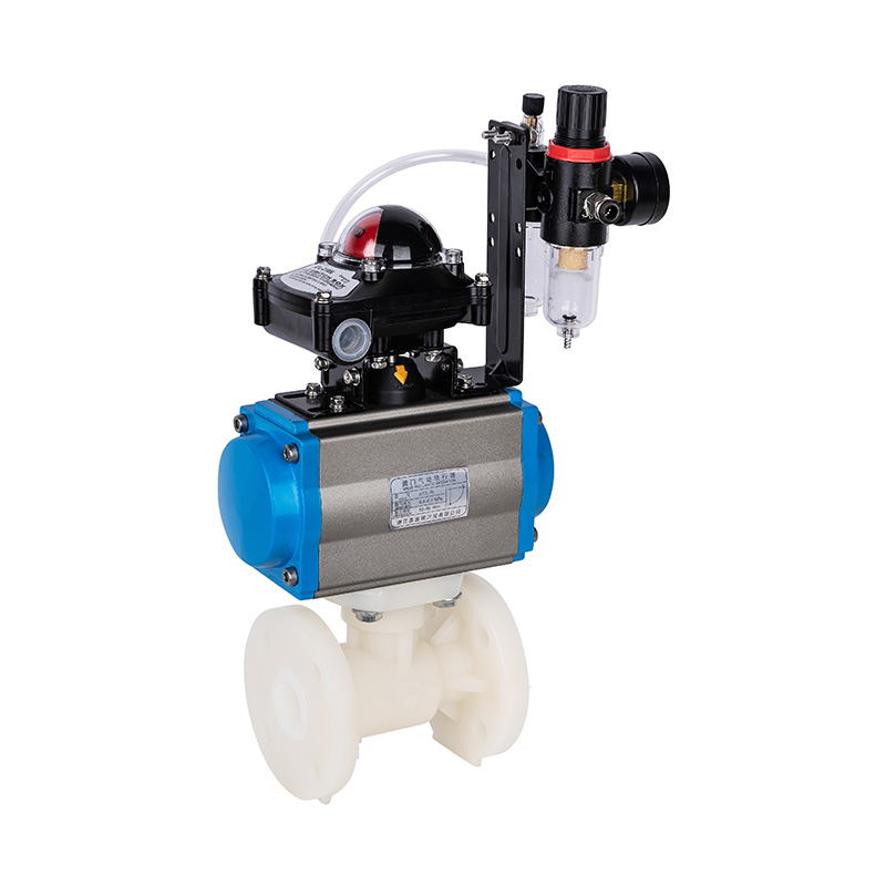 PVDF Q641F-10F Pneumatische flenskogelkraan DN15-300 1/2'-12' ANSI-standaard