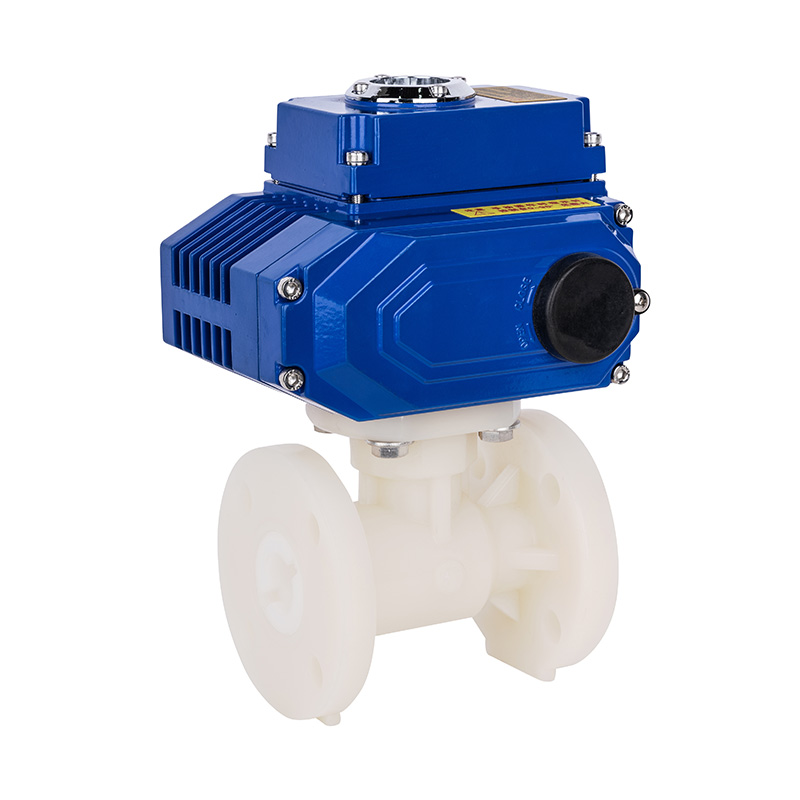 PVDF D941F-10F elektrische flenskogelkraan DN15-300 1/2'-12' ANSI-norm