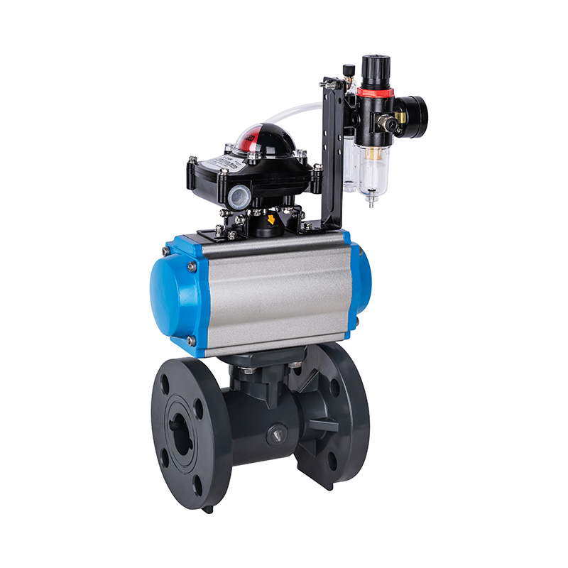 PVC-U Q641F-10U pneumatische flenskogelkraan DN15-300 1/2'-12' ANSI-standaard